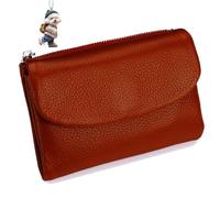 NNBWLMAEE Joyfullygo Wallet, Unisex Pebble Leather Wallet, with Credit Card Holder, Coin Holder & Cash Slots, Soft Small, Waterproof, Large Capacity (H)