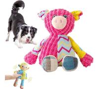 NNBWLMAEE Juguete de peluche inmortal chirriante para masticadores agresivos, juguete de peluche inmortal, cerdo robusto invencible, hecho para tus masticadores pesados (cerdo)
