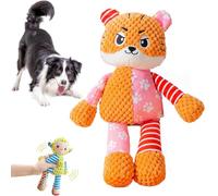 NNBWLMAEE Juguete de peluche inmortal chirriante para masticadores agresivos, juguete de peluche inmortal, cerdo robusto invencible, hecho para tus masticadores pesados (tigre)