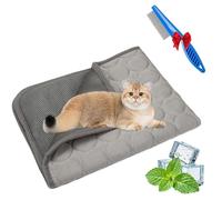 NNBWLMAEE Kittra Cooling Mat for Cats, Comfortable and Breathable Cooling Bed for Cat, Foldable Pet Coolings Pad, Washable Summer Pet Blanket with 3 Layer System Instant Cool Cats Dogs (C,S)