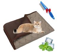 NNBWLMAEE Kittra Cooling Mat for Cats, Comfortable and Breathable Cooling Bed for Cat, Foldable Pet Coolings Pad, Washable Summer Pet Blanket with 3 Layer System Instant Cool Cats Dogs (B,S)
