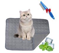 NNBWLMAEE Kittra Cooling Mat for Cats, Comfortable and Breathable Cooling Bed for Cat, Foldable Pet Coolings Pad, Washable Summer Pet Blanket with 3 Layer System Instant Cool Cats Dogs (F,M)