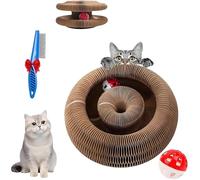 NNBWLMAEE Kitty Kurlz Cat Toy, Foldable Bouncy Cats Toys for Indoor Cats, Interactive Aesthetic Cat Scratcher, Recyclable Kitten Toy, Enrichment Play Track with Ball for Outdoor or Indoor Fun (1PC)