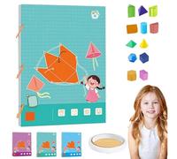 NNBWLMAEE Koyoata Pull String 3D Geometry Learning Book, Boutiquefortun Toy Geometry Workbook, Geometrys for Beginners with 9/12/15 Solids Geometric Models with Safe Braided Rope Design (B)