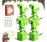 NNBWLMAEE Lizard Button, Lizard Keychain with Rechargeable LED Light & Realistic Croak, Lizards Push & Click Keychain, Portable Stress Reliever for Anxiety & Sensory Fun (4pcs)