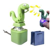 NNBWLMAEE Lizard Keychain Sound, LED Light Lizard Button Keychain, Portable Funny Stress Relief Gadget, Rechargeable Keychains Stress Reliever for Anxiety & Sensory Fun (A1)