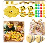 NNBWLMAEE Magnetic Bee String Game, Colorful Multifunctional Magnetic Bee Toy String Game, Funny Busy Bees Games, Enjoy Interacting with Family for Party Outdoor Backyard Travel Camping (2 Players)