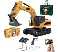NNBWLMAEE Mini RC Construction Series, Remote Control Dump Truck, App Control 1/64 Mini RCS Constructions Crane Forklift Trucks, RC Construction Vehicle Set, Toy for Adult Kid (Excavator)