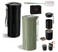 NNBWLMAEE Portable Sunflower Seed Spit Cup with Shell Storage, Sunflower Seed Cups to Spit in, 2-in-1 Seeds Holder & Shell Disposal Container, Snack Containers for Outdoor, Travel, Car (Green+Black)