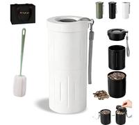 NNBWLMAEE Portable Sunflower Seed Spit Cup with Shell Storage, Sunflower Seed Cups to Spit in, 2-in-1 Seeds Holder & Shell Disposal Container, Snack Containers for Outdoor, Travel, Car (White)