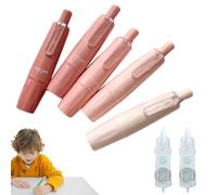 NNBWLMAEE Press Double Sided Glue Pen, Correction Tape Double-sided Adhesive, Doubles Sided Roller Retractable Correction Tapes, for School Home Office Card Photo Album Crafting Projects (Pink)