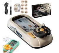 NNBWLMAEE Race Adventure Car Steering Wheel Toy, Toddler Driving Racing Car Game with Sound, Interactive Electric Driving Simulation Toy, with Suction Cups for Kids Age 3-6 Years Old (A)