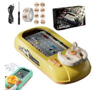 NNBWLMAEE Race Adventure Car Steering Wheel Toy, Toddler Driving Racing Car Game with Sound, Interactive Electric Driving Simulation Toy, with Suction Cups for Kids Age 3-6 Years Old (E)