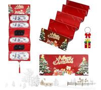 NNBWLMAEE Sobre De Dinero Regalo Navidad, 2026 Nuevo Soporte De Dinero Sorpresa Xmas, Carteras Con 10 Ranuras, Regalos Creativos Santa Para Hombres Mujeres Niños (A,2PCS)