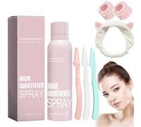 NNBWLMAEE Spray identificador de cabello para afeitado facial, dermaplaning y todo tipo de piel (100 ml, sin perfume, a base de plantas)