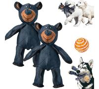 NNBWLMAEE Unbreaka-Bear, Indestructa Bear, Durabear - Juguete indestructible para perros, oso de peluche irrompible Extreme Bear 2.0, para perros masticadores agresivos, perros grandes (2 unidades-a)