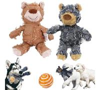 NNBWLMAEE Unbreaka-Bear, Juguete Indestructible Para Perros Agresivos y Grandes - Oso de Peluche Irrompible Extreme 2.0 (2 Unidades-C)
