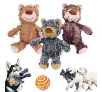 NNBWLMAEE Unbreaka-Bear - Juguete indestructible para perros, Extreme Bear 2.0 para masticadores agresivos, perros grandes (3 piezas)
