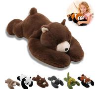NNBWLMAEE Weighted Panda Stuffed Animal, Weighted Plush Animals for Kids & Adults - Panda Teddy Bear Dinosaur Stuffed Toys, for Anxiety Relief & Sleep Support (45cm,Brown Bear)