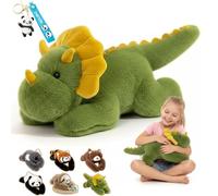 NNBWLMAEE Weighted Panda Stuffed Animal, Weighted Stuffed Animal, Weighteds Animals for Kids & Adults, Pandas Teddy Bear Dinosaur Stuffeds Toys, for Anxiety Relief & Sleep Support (11.8in,Dinosaur)
