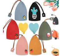 NNBWLMAEE Winkkey - Personalized Protective Pull out Key Case, WinkKey - Protective Pull out Key Case, Winkkey Key Holder, Creative Pull out Cute Large Capacity Car Key Case (6PCS-G)