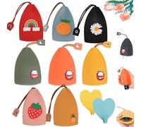NNBWLMAEE Winkkey - Personalized Protective Pull out Key Case, WinkKey - Protective Pull out Key Case, Winkkey Key Holder, Creative Pull out Cute Large Capacity Car Key Case (8PCS-A)