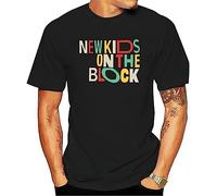 NNCKPYSOU On The Block T Shirts for NKOTB Colorful Vintage Retro Design Tees Funny Letter Print Tshirts Black