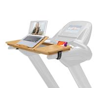 Nnewvante Accesorio de escritorio para cinta de correr de bambú para caminar, soporte para computadora portátil, estación de trabajo, ergonómico ajustable, bandeja para computadora portátil para
