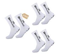 Nnicorns 3 pares de calcetines antideslizantes para hombre y mujer, calcetines running hombre 39-46, antiolor Grip calcetines antideslizantes fútbol para fútbol baloncesto Trekking Bicicleta(blanco),