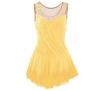 Nnnydjy Disfraz De Actuación De Patinaje sobre Hielo Femenina Calcomanía Vestidos del Concurso De Patinaje Artístico para Niñas Gradiente De Moda Gimnasia Rítmica Leotards Cristal,F,7_10Years