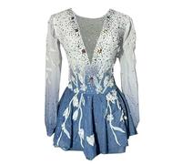 Nnnydjy Disfraz De Competencia De Patinaje sobre Rodillos De Hielo Vestidos De Patinaje Figurado para Niñas Ropa De Gimnasia para Niños De Manga Larga Leotardos De Ballet Pequeños,A,7_10Years