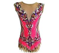 Nnnydjy Maillot De Gimnasia Rítmica con Falda Ropa Deportiva De Competición para Niñas Vestido De Patinaje Artístico sobre Hielo Mujer Trajes De Una Pieza para Gimnasia Acrobática,A,15_16Years