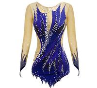 Nnnydjy Maillots De Gimnasia Rítmica Hechos A Mano para Niñas Vestido De Patinaje Artístico sobre Hielo Conjuntos De Una Pieza para Gimnasia Acrobática para Mujer Traje De Aeróbic,H,M