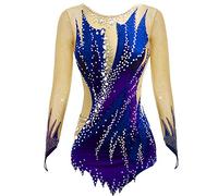 Nnnydjy Maillots De Gimnasia Rítmica Hechos A Mano para Niñas Vestido De Patinaje Artístico sobre Hielo Conjuntos De Una Pieza para Gimnasia Acrobática para Mujer Traje De Aeróbic,C,4_6Years