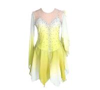 Nnnydjy Ropa De Patinaje Artístico Profesional para Niñas Vestidos De Competición De Patinaje sobre Hielo con Teñido De Halo Ropa De Danza Y Gimnasia Artística para Mujeres,E,7_10Years