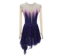 Nnnydjy Trajes De Patinaje Artístico para Niños Vestidos De Competición De Patinaje sobre Hielo para Niñas Falda Profesional para De Ruedas Trajes De Leotardo Gimnasia,A,S