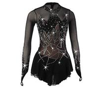 Nnnydjy Vestido De Competición De Patinaje Artístico para Niños Leotardo De Gimnasia Rítmica Activewear Disfraces Profesionales De Patinaje sobre Hielo con Diamantes De Imitación,E,5_8Years