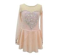 Nnnydjy Vestido De Patinaje sobre Ruedas para Niñas Traje De Competición De Patinaje Artístico para Mujer Maillots Deportivos Artísticos Hechos A Mano Falda De Gimnasia Rítmica,A,15_16Years