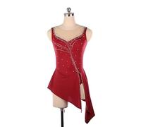 Nnnydjy Vestido De Práctica De Patinaje Artístico para Niños Disfraz De Patinaje sobre Hielo Sin Mangas para Mujer Falda De Patinaje para Niña Vestido Deportivo De Patines,I,M