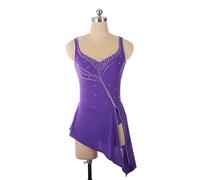 Nnnydjy Vestido De Práctica De Patinaje Artístico para Niños Disfraz De Patinaje sobre Hielo Sin Mangas para Mujer Falda De Patinaje para Niña Vestido Deportivo De Patines,E,XXL
