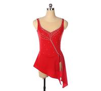 Nnnydjy Vestido De Práctica De Patinaje Artístico para Niños Disfraz De Patinaje sobre Hielo Sin Mangas para Mujer Falda De Patinaje para Niña Vestido Deportivo De Patines,G,XXXL