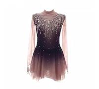 Nnnydjy Vestido para Competición De Patinaje Artístico sobre Hielo para Mujer Traje De Patinaje sobre Ruedas para Niñas Maillots De Gimnasia Profesionales Exquisitos Alta Elasticidad,A,12_15Years