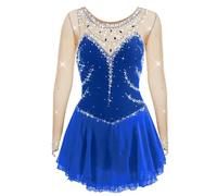 Nnnydjy Vestido para Patinaje Artístico sobre Hielo para Niñas Maillot De Gimnasia Rítmica Y Danza para Mujer Traje De Competiciones De Patinaje sobre Hielo Y Patinaje sobre Ruedas,D,L