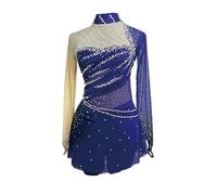 Nnnydjy Vestidos De Competición De Patinaje sobre Hielo para Niñas Falda De Patinaje Artístico para Actuaciones Ropa De Gimnasia para Mujeres Trajes De Una Pieza para Acrobacias,Púrpura,5_8Years
