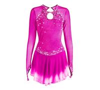 Nnnydjy Vestidos De Patinaje Figurado Hueco De Chicas Disfraz De Competencia De Patinaje sobre Hielo Femenino Faldas De Rendimiento Deportivo Al Aire Libre De Ballet Gimnasia,A,XXXL