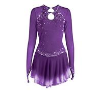 Nnnydjy Vestidos De Patinaje Figurado Hueco De Chicas Disfraz De Competencia De Patinaje sobre Hielo Femenino Faldas De Rendimiento Deportivo Al Aire Libre De Ballet Gimnasia,F,5_8Years