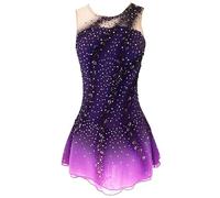 Nnnydjy Vestidos Profesionales De Patinaje Artístico para Niñas Exquisita Falda De Competición De Patinaje Artístico sobre Hielo Maillots De Gimnasia De Ballet Traje De Baile Rítmico,E,4_6Years