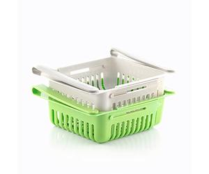 nnovaGoods® Organizador de Cocina, Organizador Nevera Fácil Limpieza, Organizador Cajones Ajustable Longitud Ajustable 20-28 cm, Ordenar tu Espacio. Incluye 2 Unidades.