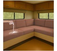 NNSMUN Fundas elásticas para tapicería de caravanas impermeables y antideslizantes con cordón, fundas de cojín elásticas para asientos de sofá para autocaravanas, interiores (café, L 40-65 cm, W 40-65