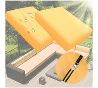 NNSMUN Set de cojin Exterior Funda Cojines para Sillas, Pack de 2/4/6 Unidades, Repelentes al Agua y Transpirables para Salón Cama Silla Oficina Dormitorio Habitacion (Naranja Claro,50x55cm(2PCS))